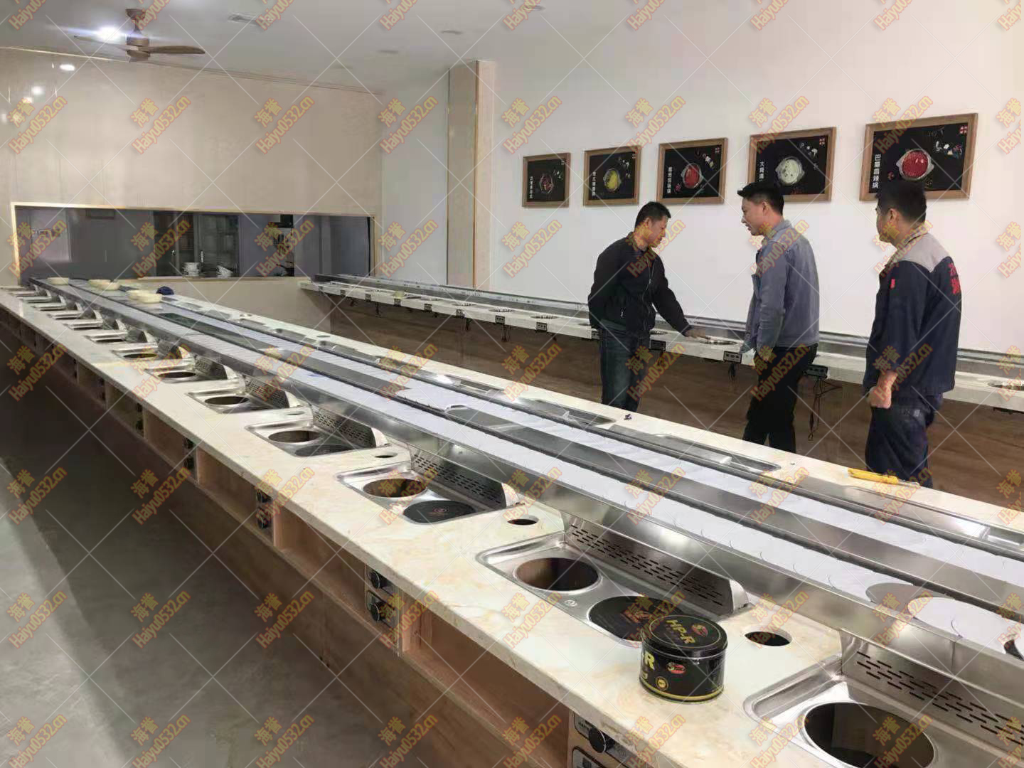 無(wú)煙涮烤旋轉(zhuǎn)小火鍋設(shè)備